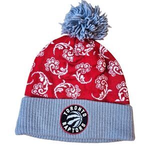 🌼4/$30 Adidas Toronto Raptors Tuque – Red/Grey ✨❤️🏀